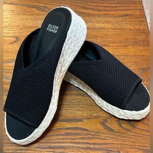 Eileen Fisher RecycledStretch Knit Espadrille Wedge , Tali. Woman’s Size 8